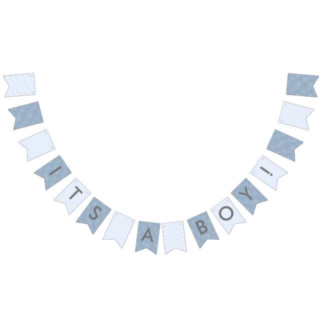 Baby Boy Shower Beautiful Country Party Bunting Flags (All)