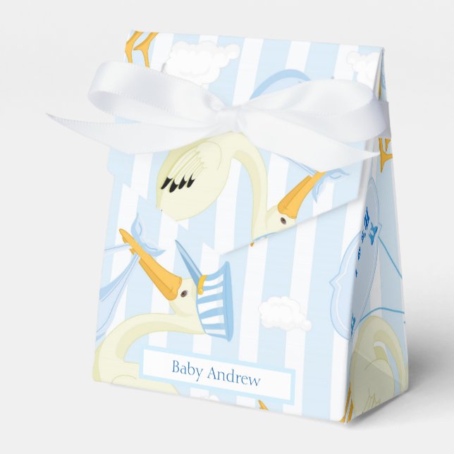 Baby boy shower celebration favor box (Front Side)