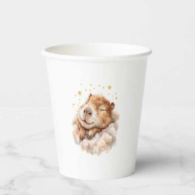 Baby Boy Shower Cup • Capybara Design (Front)