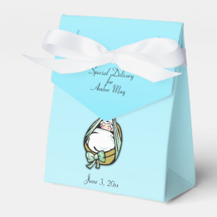 Baby Boy Shower Cute and Fun Delivery Stork Favor Box