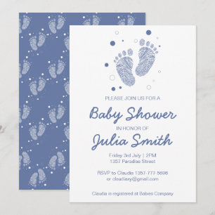 Baby boy shower invitation