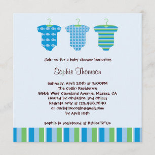 Baby Boy Shower Invitation