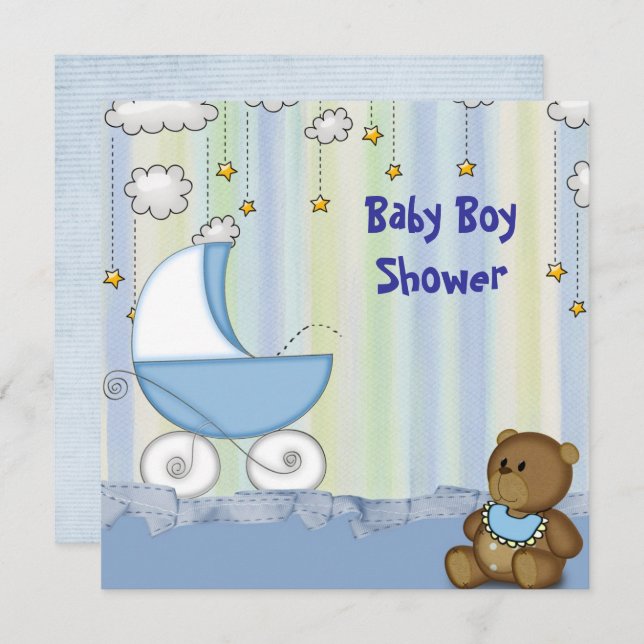 Baby Boy Shower Invite (Front/Back)