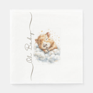 Baby Boy Shower • Oh Baby Capybara Design Napkin