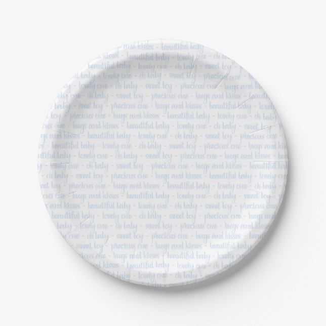 Baby Boy Shower Paper Plate (Front)