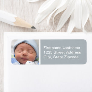 Baby Boy Slate Grey Photo Retourner l'adresse