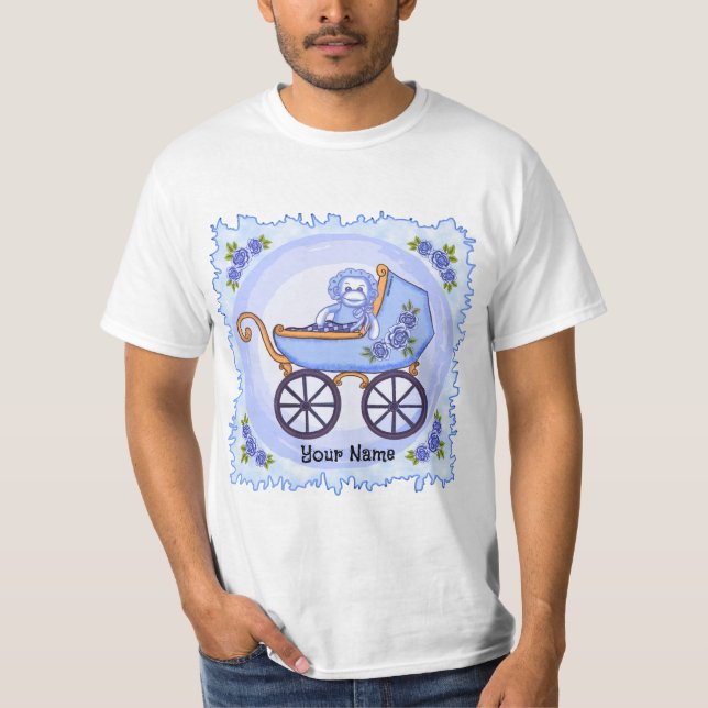 Baby Boy Sock Monkey Buggy T-Shirt (Front)