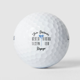 Baby Boy Stats Birth Announcement Custom Keepsake Golf Balls