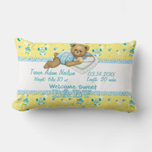 Baby Boy Teddy Bear Pillow 2
