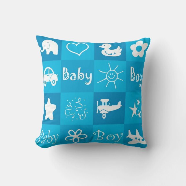 Baby boy throw pillow (Front)