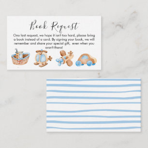 Baby Boy Toys Book request Card Insert
