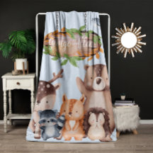 Baby Boy Vintage Cute Animals Blanket