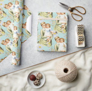 Baby Boy vintage wrapping paper. Paper