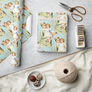 Baby Boy vintage wrapping paper. Wrapping Paper