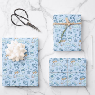 Baby Boy Wrapping Paper Sheet