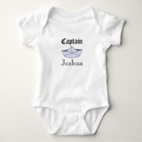 Baby Boy's Captain Marine Origami Paper Boat Name