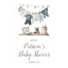 Baby Boy's Clothesline Baby Shower Welcome Sign