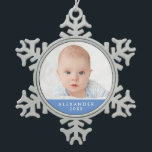 Baby Boy's First Christmas Ornament<br><div class="desc">This simple but classy ornament is the perfect way to celebrate your baby boy's first Christmas. Personalize with your son's name,  birth year,  and a photo for a gift that will be treasured for years.</div>