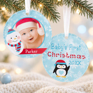Baby Boy's First Christmas Winter Friends Ornament