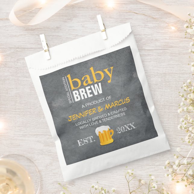 Baby Brew Couple's Beer Baby Shower Favour Bag (Clipped)