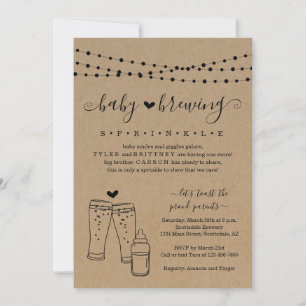 Baby Brewing Beer Sprinkle Invitation