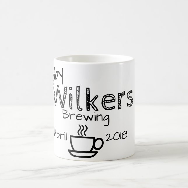 baby brewing expecting pregnancy coffee mug (Center)