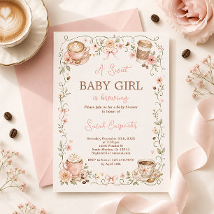 Baby Brewing Girl Baby Shower invitation
