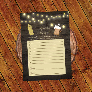 Baby Brewing Gold Guess The Baby Food Shower Game Invitation