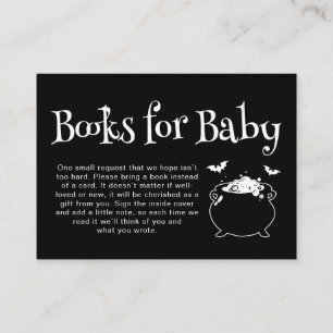 Baby Brewing Halloween Baby Shower Books for Baby Enclosure Card