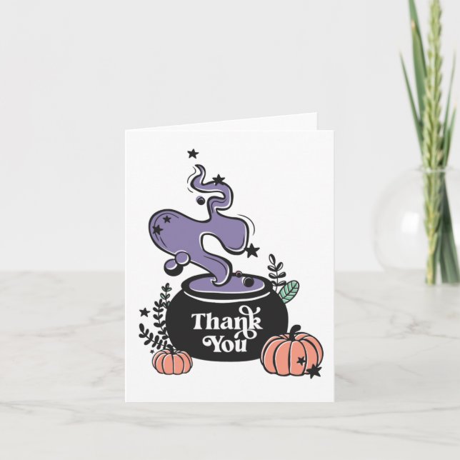 Baby Brewing Halloween Baby Shower Thank You (Front)