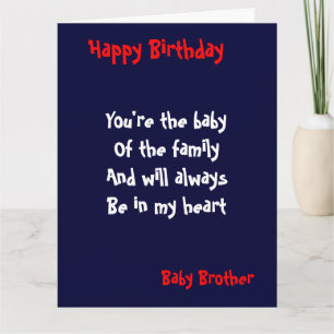 Baby brother Birthday Card