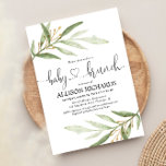 Baby brunch gender neutral greenery baby shower invitation<br><div class="desc">For more advanced customization of this design,  simply select the "Customize It" button above!</div>