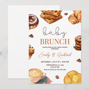 Baby Brunch Neutral Baby Shower Invite, Breakfast  Invitation