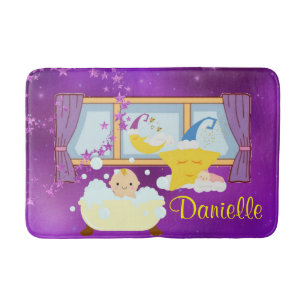 Baby Bubble Bath Purple Moon & Stars Mat