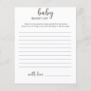 Baby bucket list