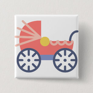 baby buggy 2 inch square button