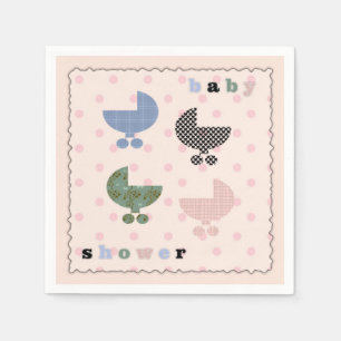 Baby Buggy Girl Baby Shower Paper Napkins