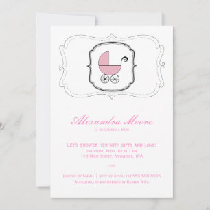 Baby Buggy Invitation