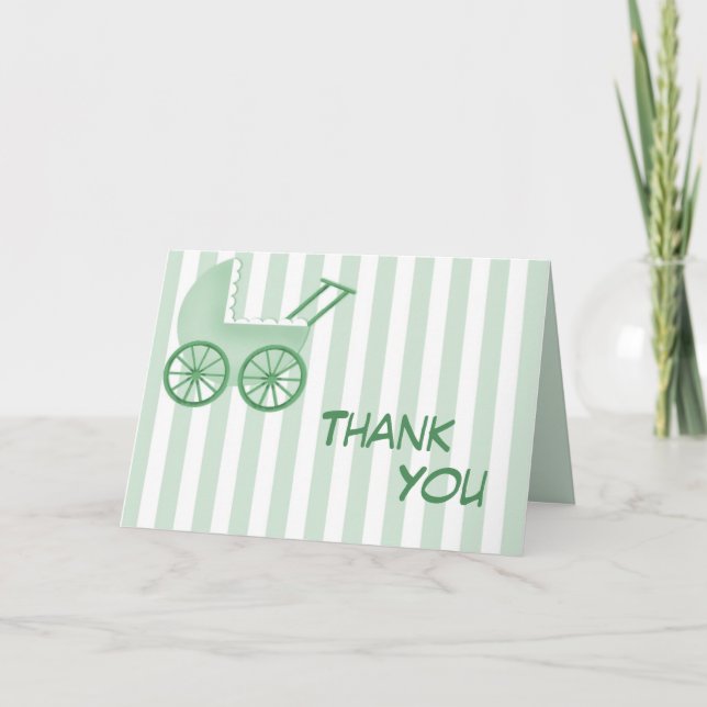 Baby Buggy Striped Thank You (Front)