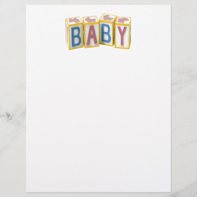 Baby Building Blocks Letterhead (Front)