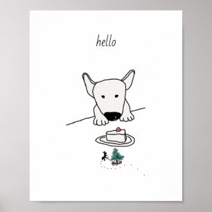 baby bull terrier's a first friend poster