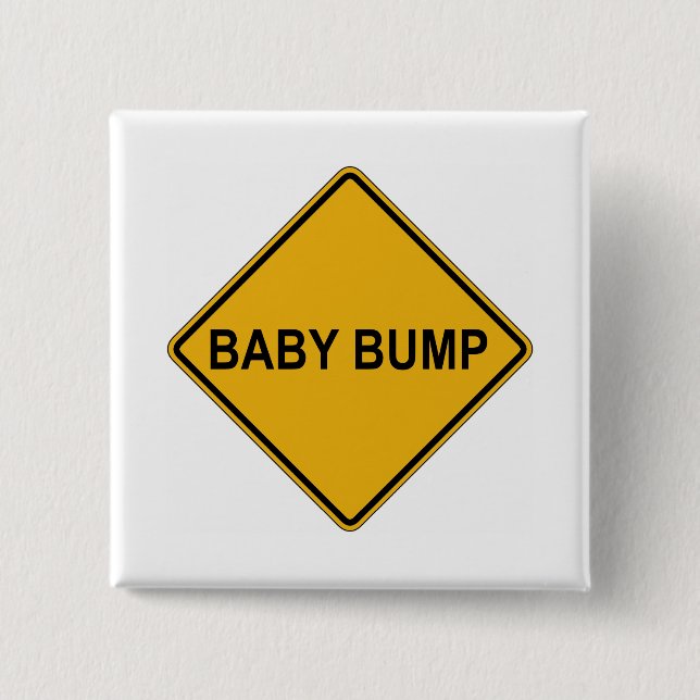 Baby Bump Maternity 2 Inch Square Button (Front)