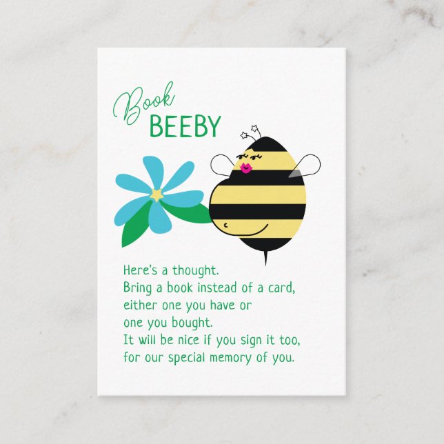 Baby Bump Mom Bee Book Beeby Enclosure Card (Front)