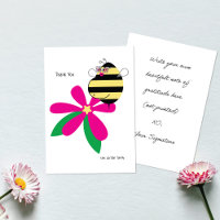Baby Bump Mom Bee with Glasses Pink Flower