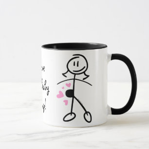 Baby Bump Stick Mom Personalized Mug