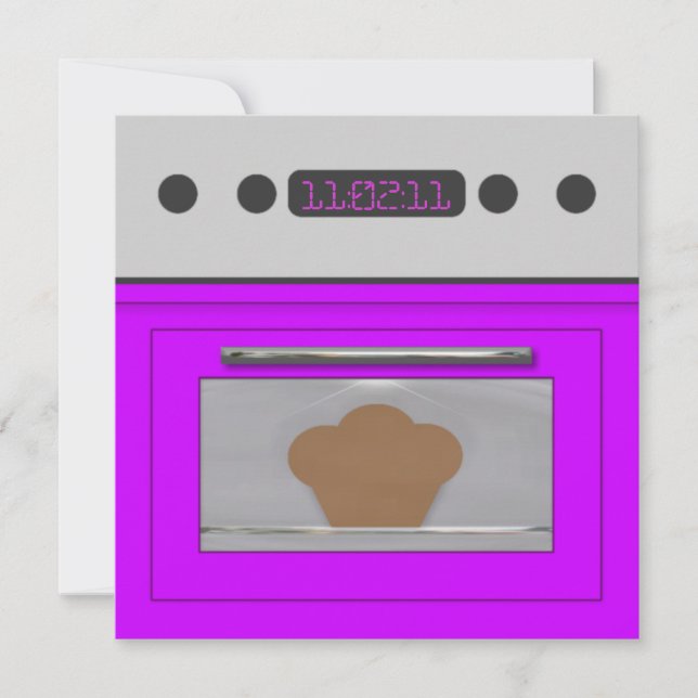 Baby Bun Recipe Invitation(purple) Invitation (Front)