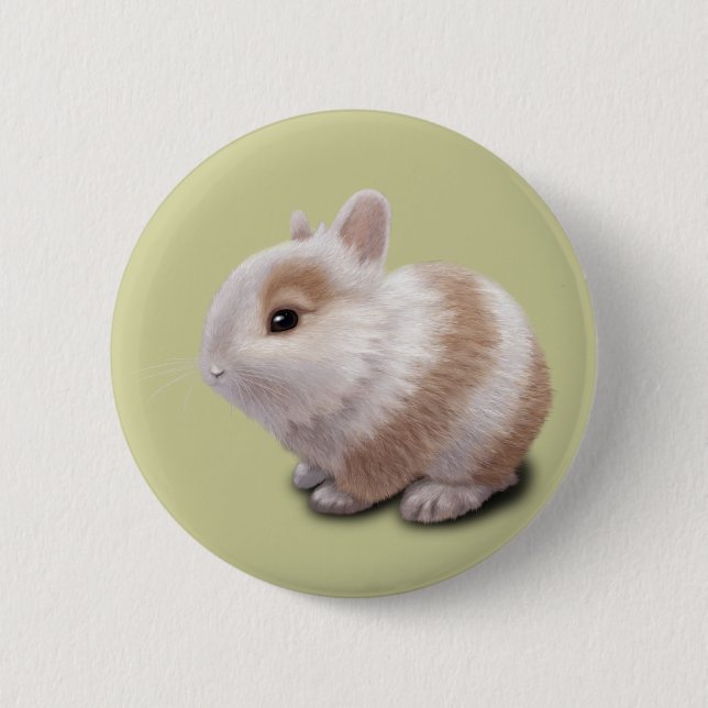 Baby Bunny 2 Inch Round Button (Front)