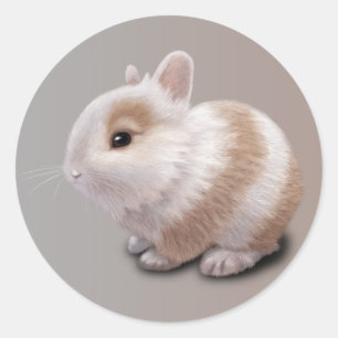 Baby Bunny Classic Round Sticker