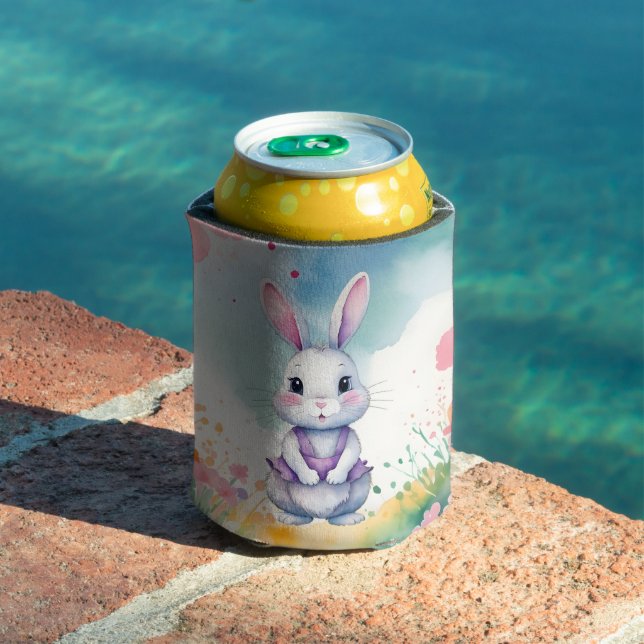 Baby Bunny in Spring  Can Cooler (In Situ Pool)