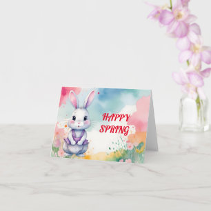 Baby Bunny in Spring Card